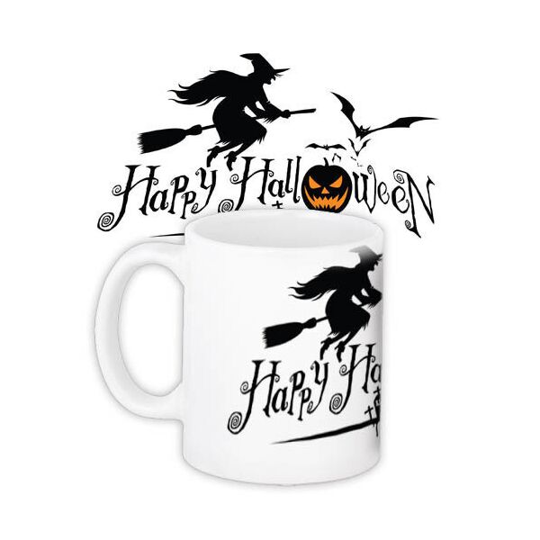 

Кружка с принтом Presentville Halloween Ведьма на метле 330 мл