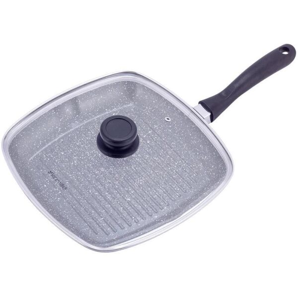 

Сковорода-гриль Kamille Grill Pan 28х28см зі скляною кришкою