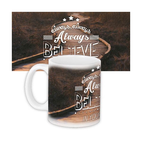 

Кружка с принтом Presentville Always believe in yourself 330 мл