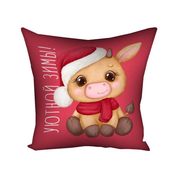 

Подушка с принтом Presentville Уютной зимы! 30x30 см