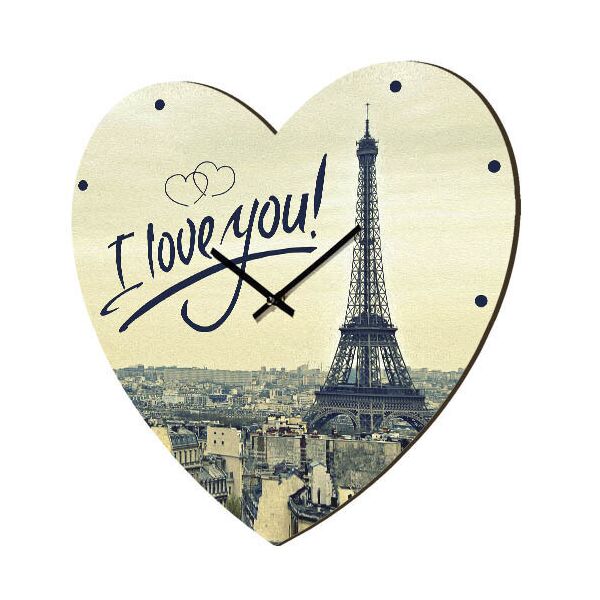 

Часы в форме сердца Presentville I love you! 36x36 см