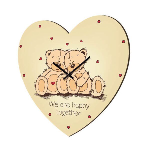 

Часы в форме сердца Presentville We are happy together 36x36 см