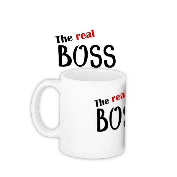 

Кружка с принтом Presentville The real boss 330 мл