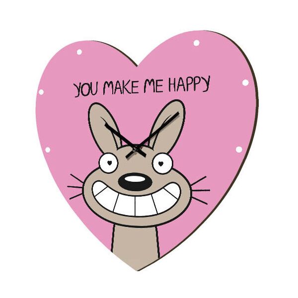 

Часы в форме сердца Presentville You make me happy 36x36 см