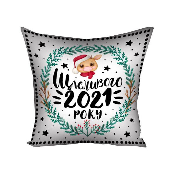 

Подушка с принтом Presentville Щасливого 2021 року 30x30 см