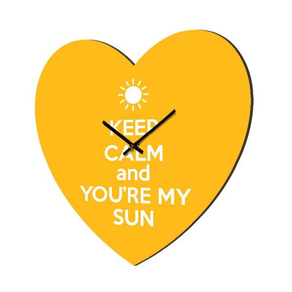 

Часы в форме сердца Presentville Keep calm and you`re my sun 36x36 см