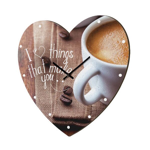 

Часы в форме сердца Presentville I love yhing that make you... 36x36 см