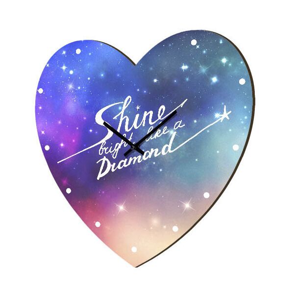 

Часы в форме сердца Presentville Shine bright like a diamond 36x36 см