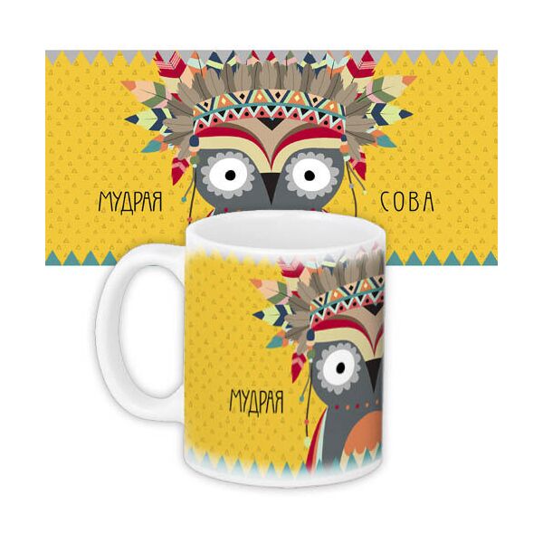 

Кружка с принтом Presentville Мудрая сова 330 мл