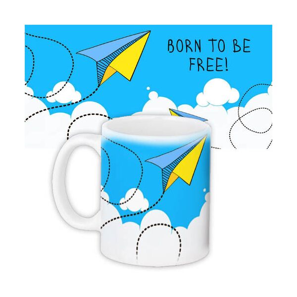 

Кружка с принтом Presentville Born to be free! 330 мл