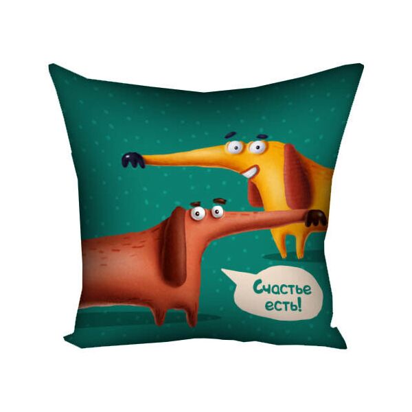 

Подушка с принтом Presentville Счастье есть! 30x30 см