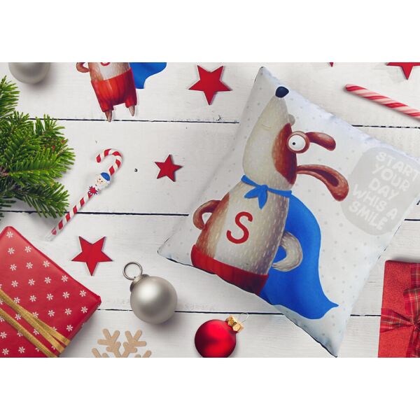

Подушка с принтом Presentville Start your day with a smile 30x30 см