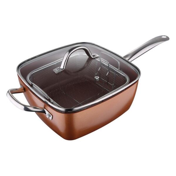 

Сотейник-фритюрниця Bergner San Ignacio 24х24х9.5см з кришкою, сотейник