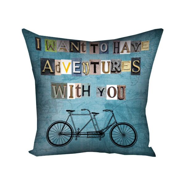 

Подушка с принтом Presentville I want to have adventures with you 30x30 см