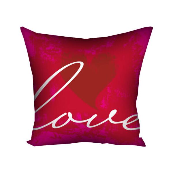 

Подушка с принтом Presentville Love на красно-розовом фоне 30x30 см