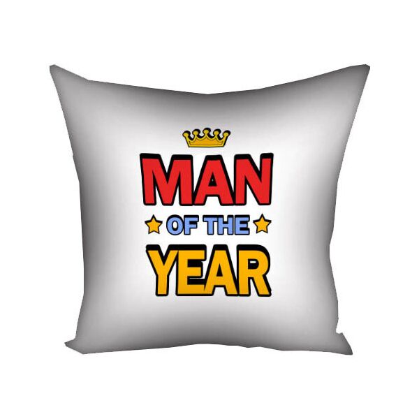 

Подушка с принтом Presentville Man of the year на белом фоне 30x30 см