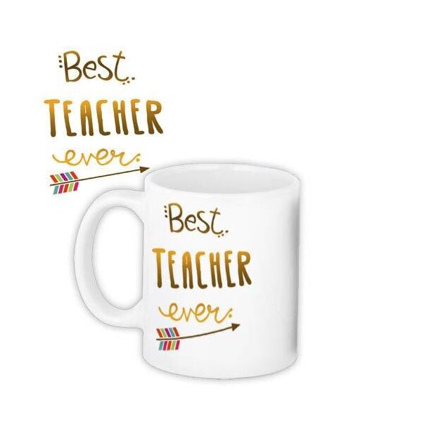 

Кружка с принтом Presentville Best teacher ever 330 мл
