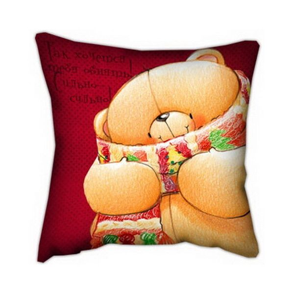 Подушка с принтом Presentville Так хочется тебя обнять! Сильно-сильно! 30x30 см