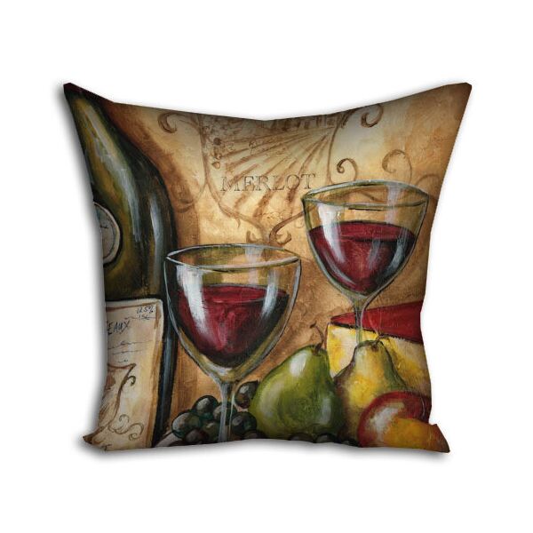 

Подушка с принтом Presentville Merlot 30x30 см
