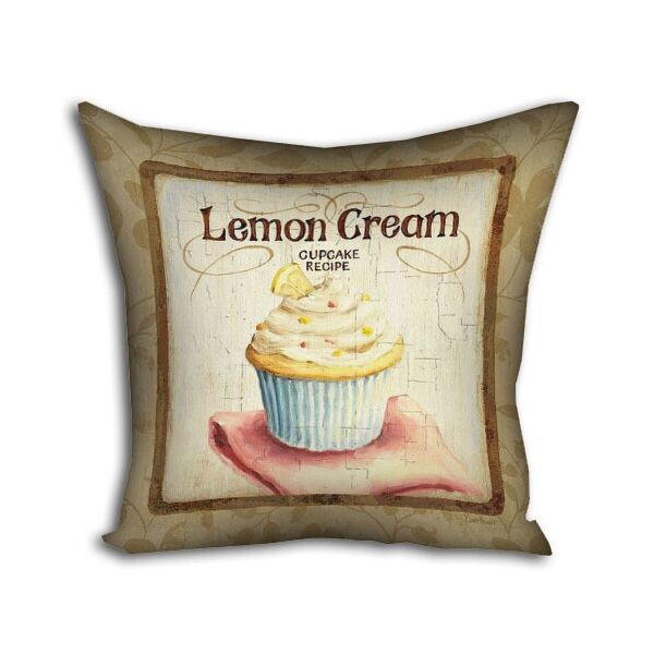 

Подушка с принтом Presentville Lemon cream 30x30 см