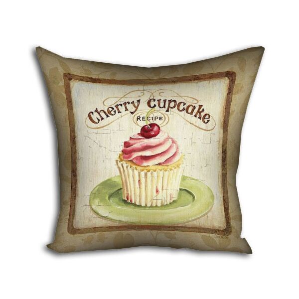 

Подушка с принтом Presentville Cherry cupcake 30x30 см