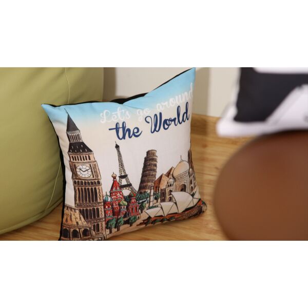 

Подушка с принтом Presentville Let’s go around the World 30x30 см