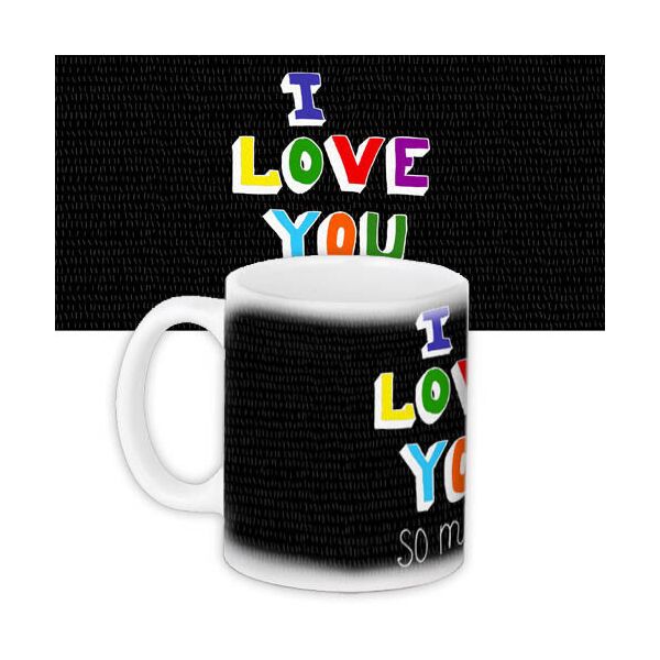 

Кружка с принтом Presentville I love you на черном фоне 330 мл