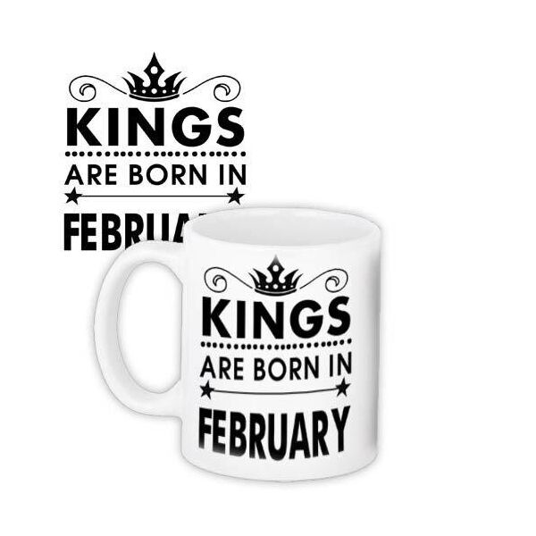 

Кружка с принтом Presentville Короли рождаются в феврале 330 мл