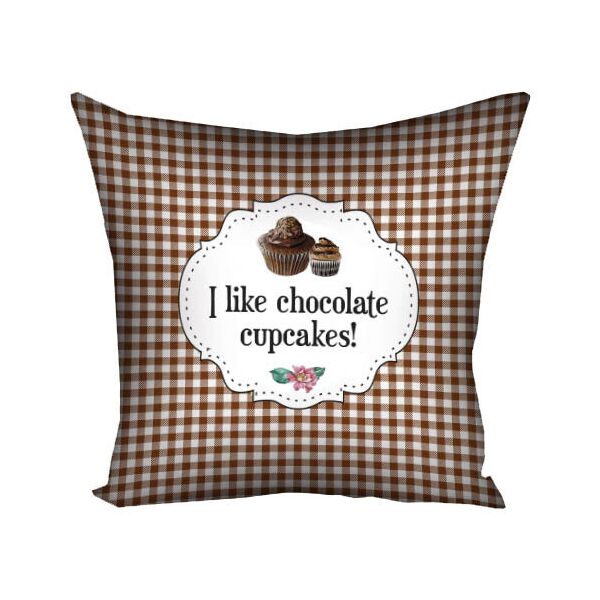 

Подушка с принтом Presentville I like chocolate cupcakes! 30x30 см