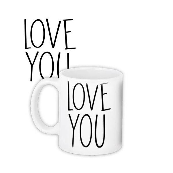 

Кружка с принтом Presentville Love you на белом фоне 330 мл