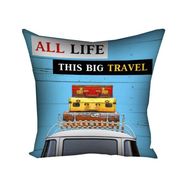 

Подушка с принтом Presentville All life this big travel 30x30 см