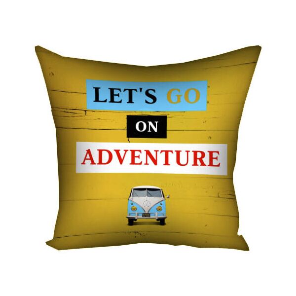 

Подушка с принтом Presentville Let`s go on adventure 30x30 см