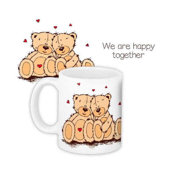 

Кружка с принтом Presentville We are happy together 330 мл