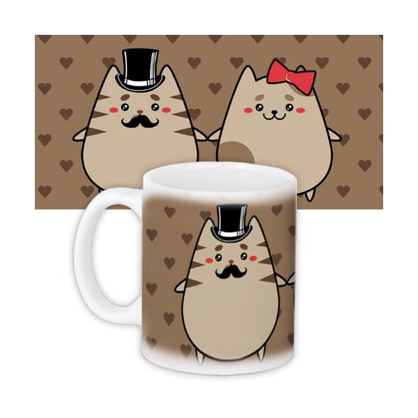 

Кружка с принтом Presentville Mr & Mrs Cat 330 мл
