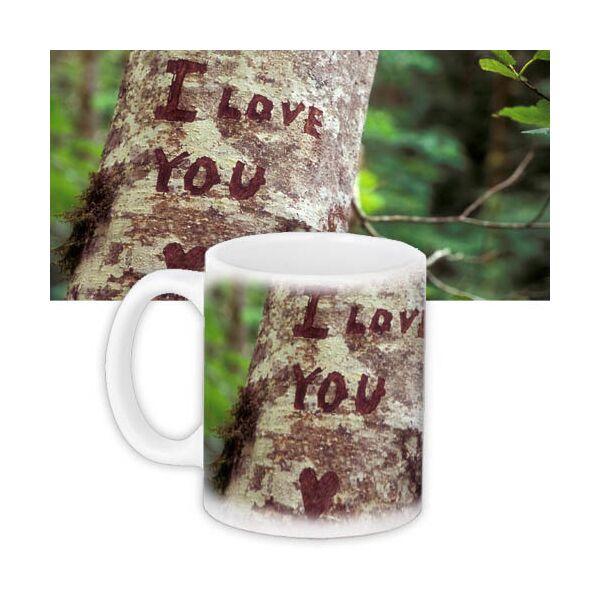 

Кружка с принтом Presentville I love you на дереве 330 мл
