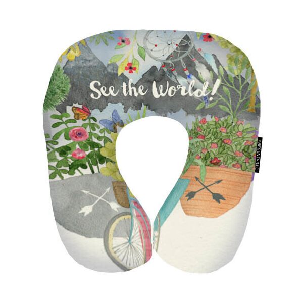 

Дорожная подушка Presentville See the world 32x30 см