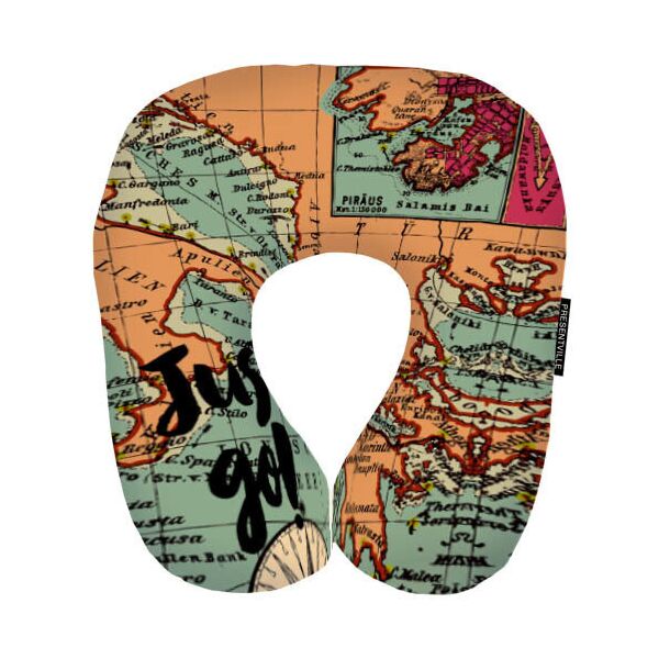

Дорожная подушка Presentville Карта Just go! 32x30 см