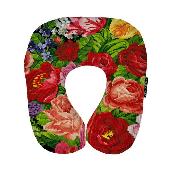 

Дорожная подушка Presentville Цветы крестиком 32x30 см