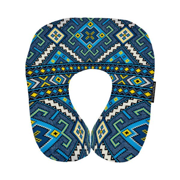 

Дорожная подушка Presentville Украинский орнамент на синем фоне 32x30 см