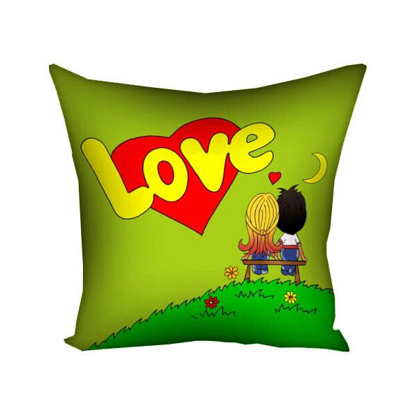 

Подушка с принтом Presentville Love is салатовая 50x50 см