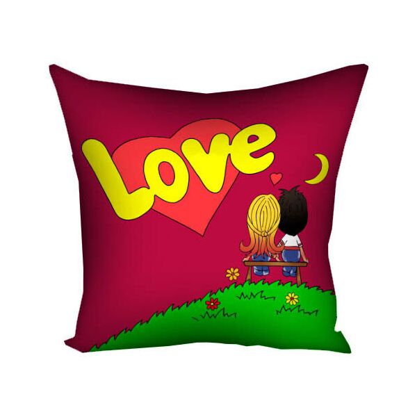 

Подушка с принтом Presentville Love is красная 50x50 см