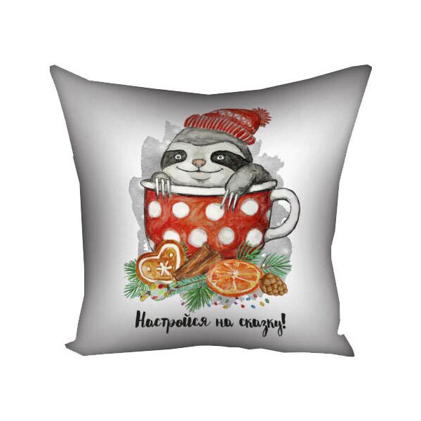 

Подушка с принтом Presentville Настройся на сказку! 50x50 см