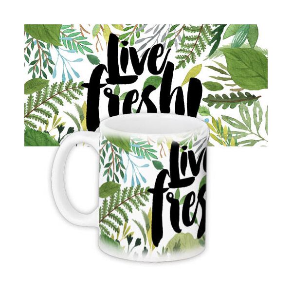 

Кружка с принтом Presentville Live fresh 330 мл