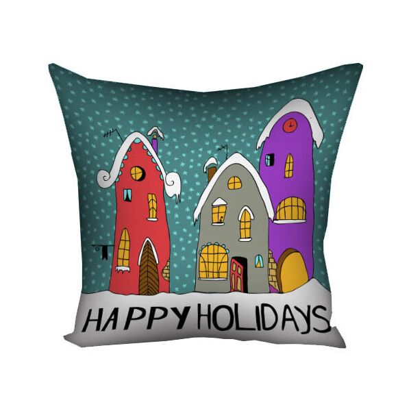 

Подушка с принтом Presentville Happy holidays 50x50 см