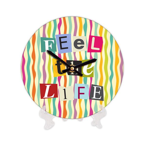 

Часы настенные круглые Presentville Feel the life 18 см