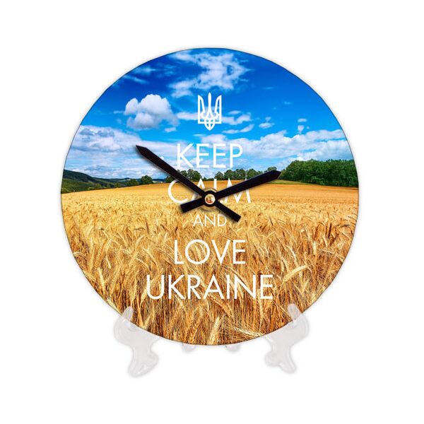 

Часы настенные круглые Presentville Love Ukraine 18 см