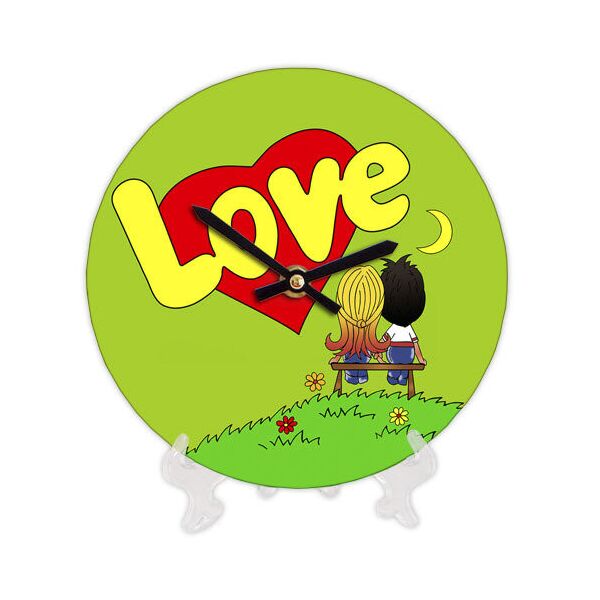 

Часы настенные круглые Presentville Love зеленые 18 см