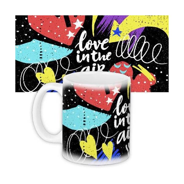 

Кружка с принтом Presentville Love in the air разноцветные фигуры 330 мл