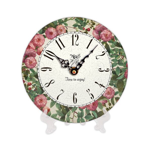 

Часы настенные круглые Presentville Time to enjoy! Цветы 18 см