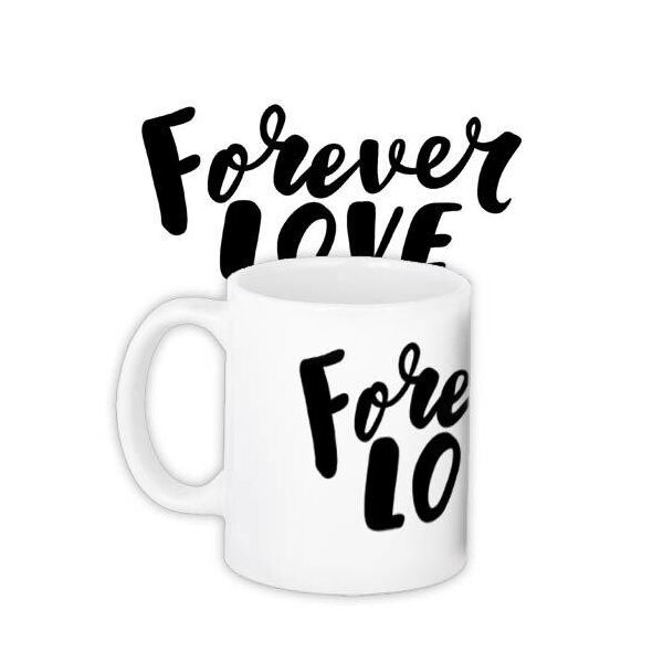

Кружка с принтом Presentville Forever love на белом фоне 330 мл
